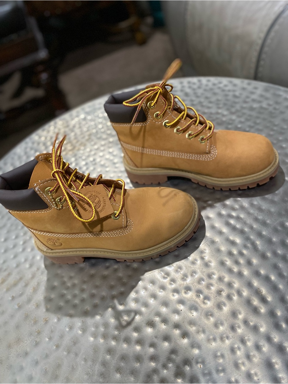 Timberland Kids Wheat/Tan Lace-Up Waterproof Boots
